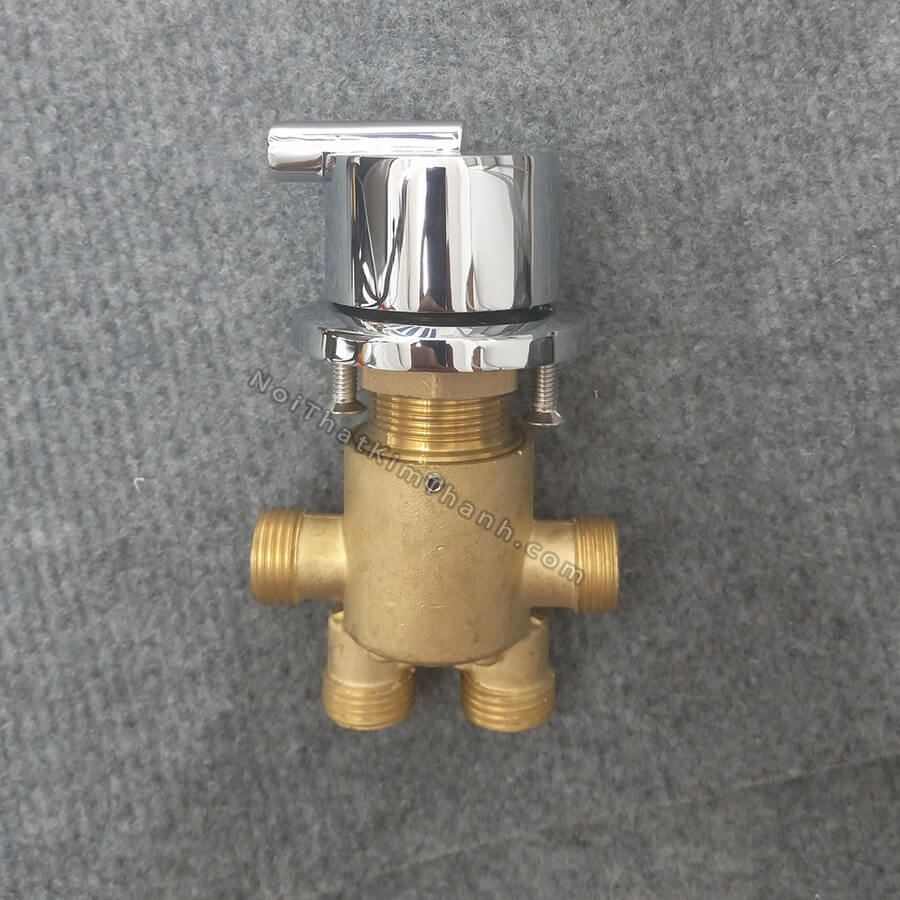 Núm vặn van chia khóa nước 2 đầu 4 đầu gắn bồn tắm nằm - PK157 Núm vặn van chia khóa nước 2 đầu 4 đầu gắn bồn tắm nằm - PK157