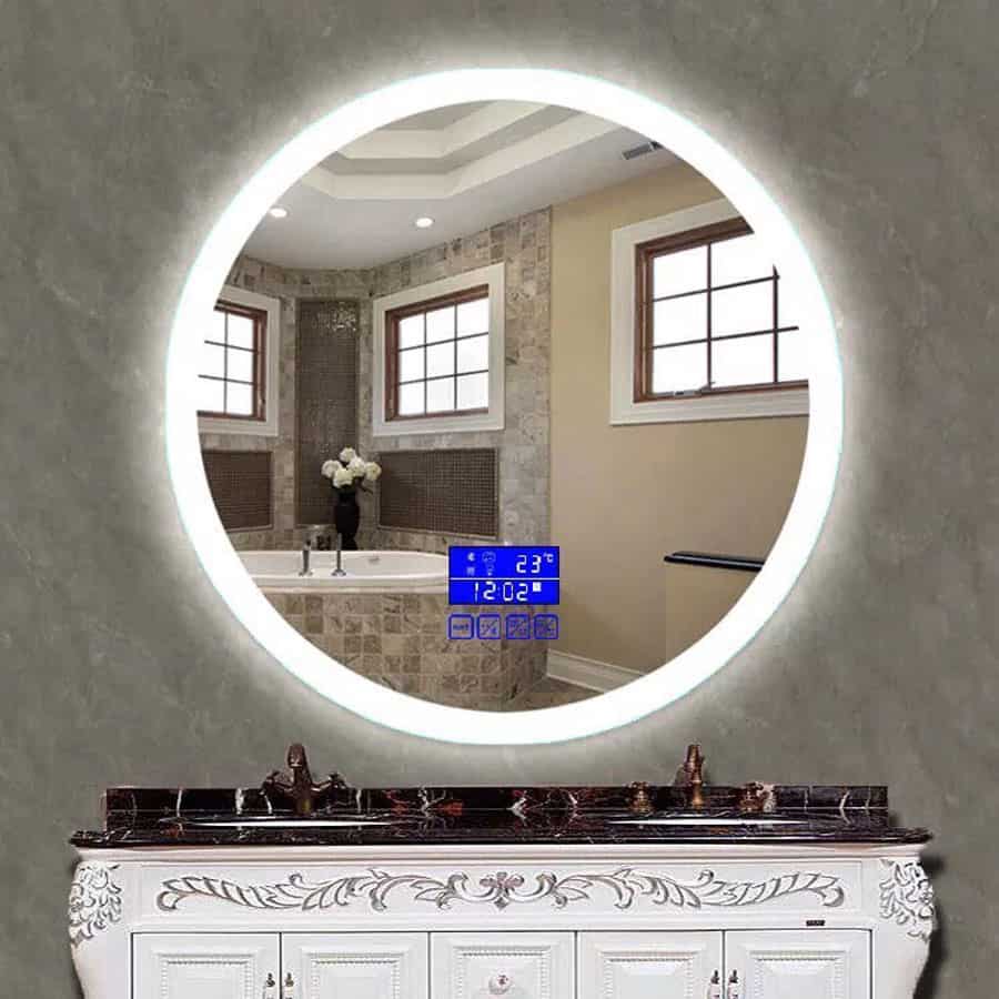 Gương phòng tắm hình tròn led cảm ứng - GL15