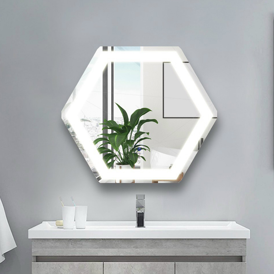 Gương lục giác led cảm ứng - D634
