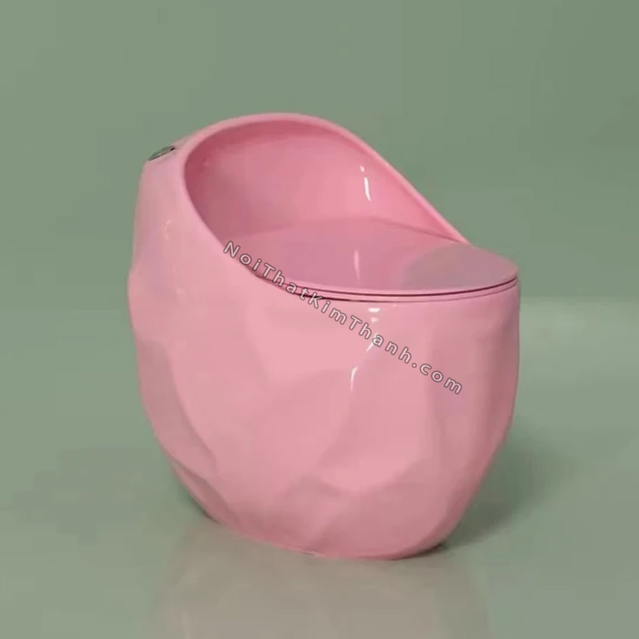 Bồn cầu trứng hồng gân nổi - BC197