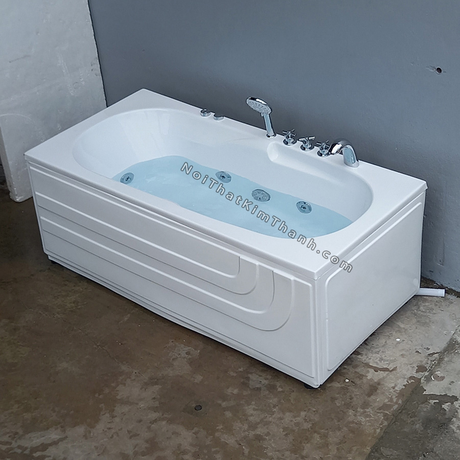 Bồn tắm nằm Acrylic 1m6 massage cao cấp - BT1210