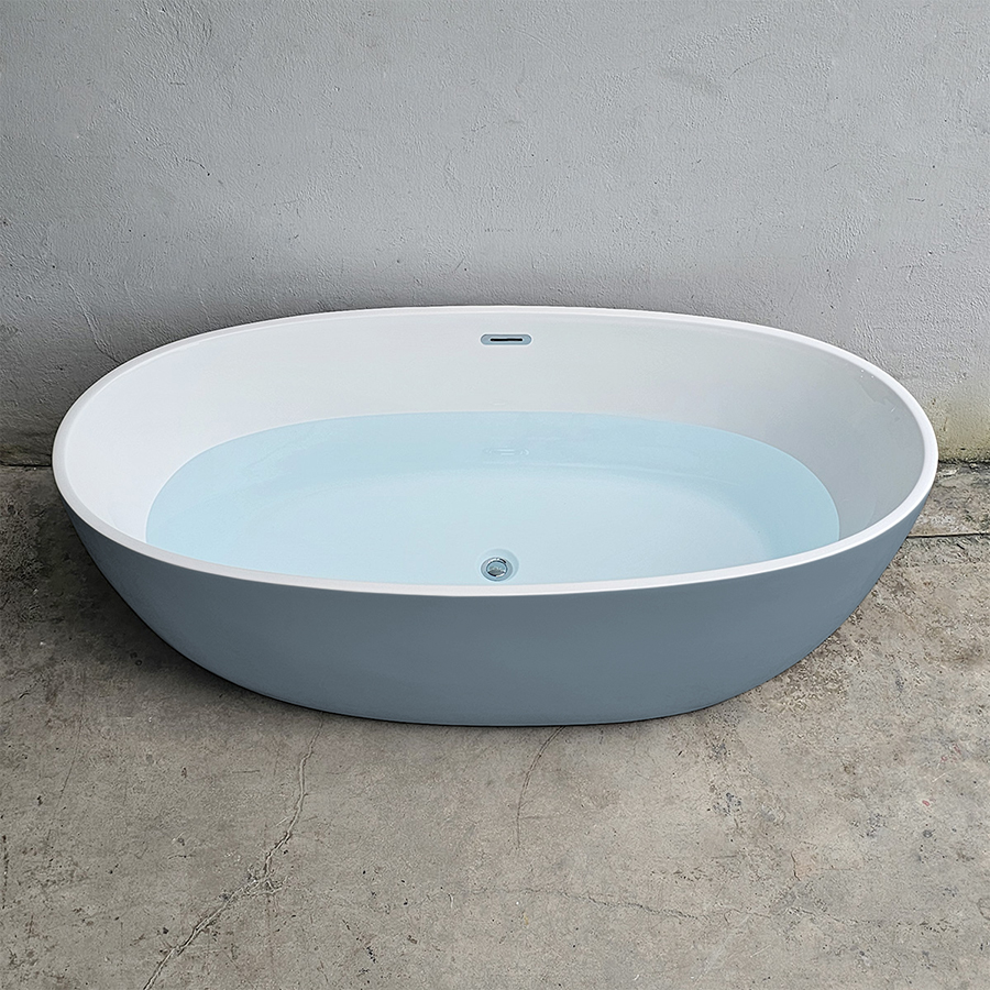 Bồn tắm hình oval trứng màu xám - BT1258