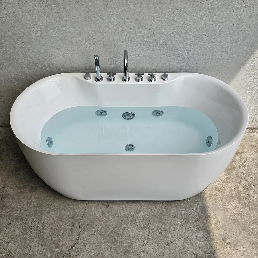 Bồn tắm oval bầu massage sen vòi - BT1280