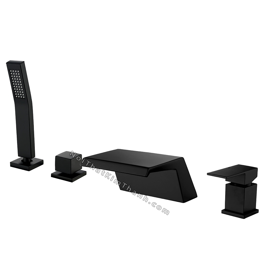 Bộ vòi cấp nước bồn tắm màu đen 4 món - D799
