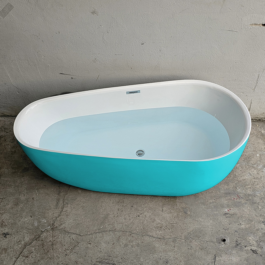 Bồn tắm oval giọt nước màu xanh lơ - BT1293