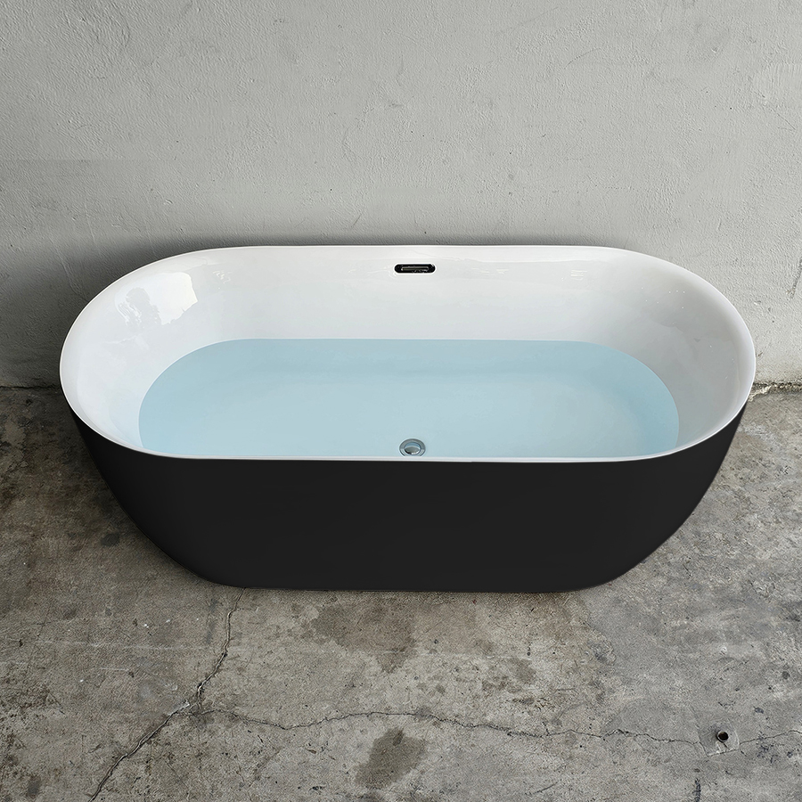 Bồn tắm oval bầu màu đen  - BT1340
