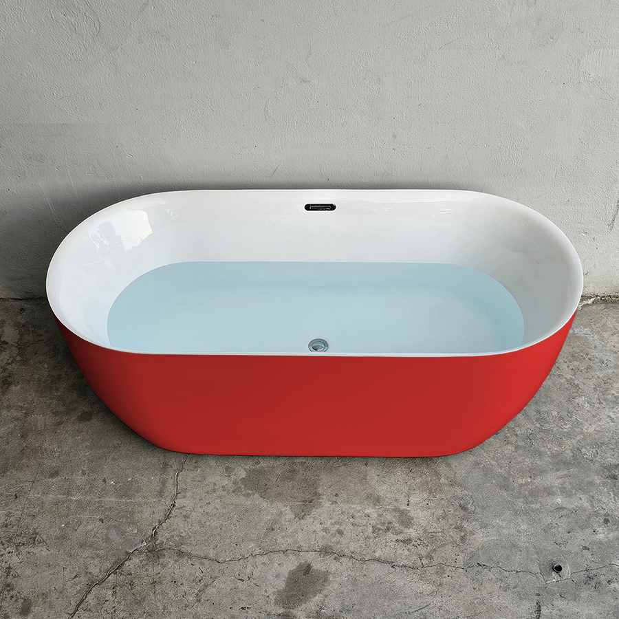 Bồn tắm oval bầu màu đỏ - BT1347