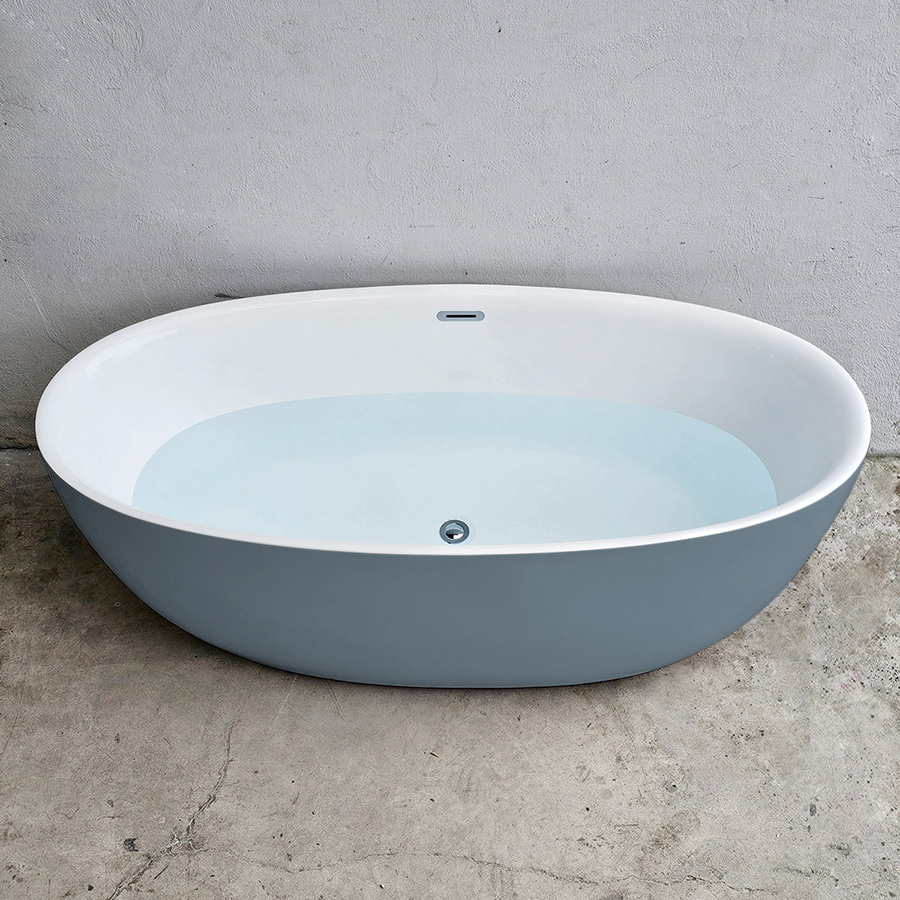 Bồn tắm bo viền hình oval màu xám - BT1360