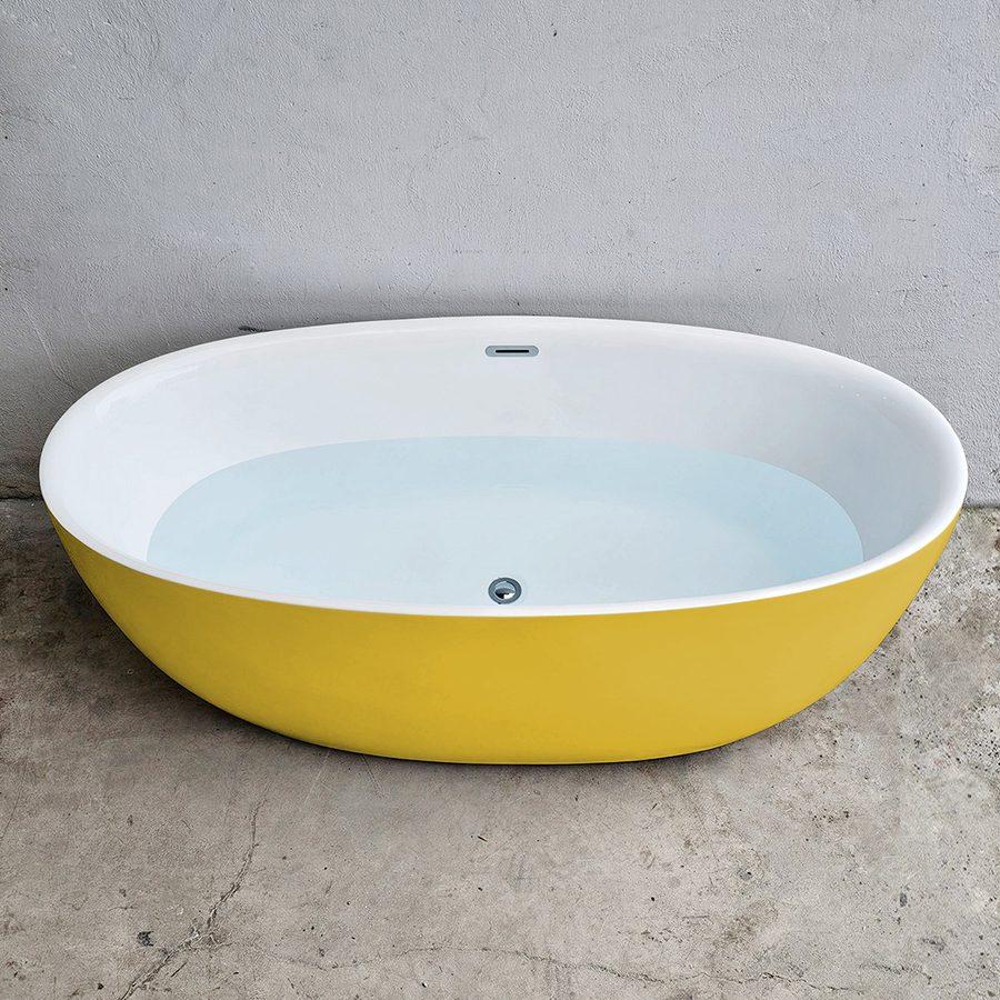 Bồn tắm bo viền hình oval màu vàng - BT1361