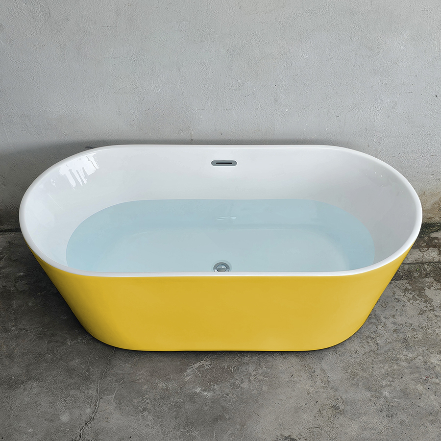 Bồn tắm hình oval thẳng màu vàng - BT1370