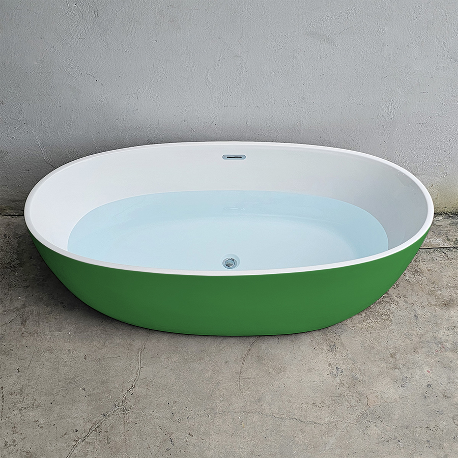 Bồn tắm hình oval trứng màu xanh lục - BT1389