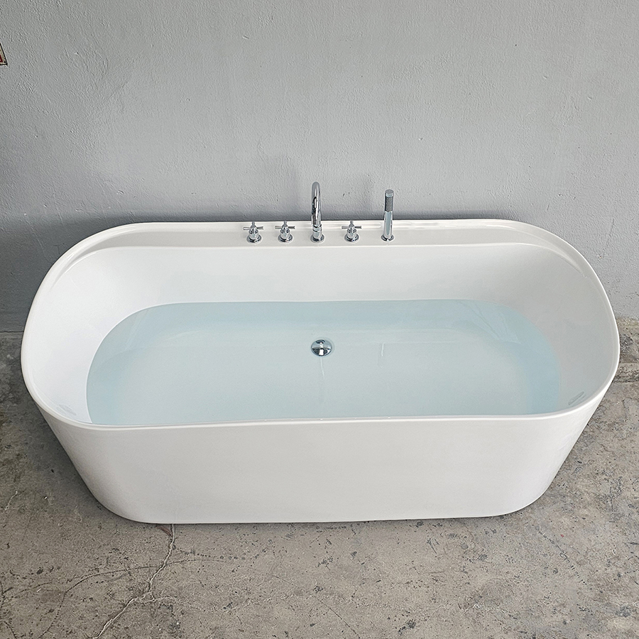 Bồn tắm hình oval thẳng có vòi - BT1414