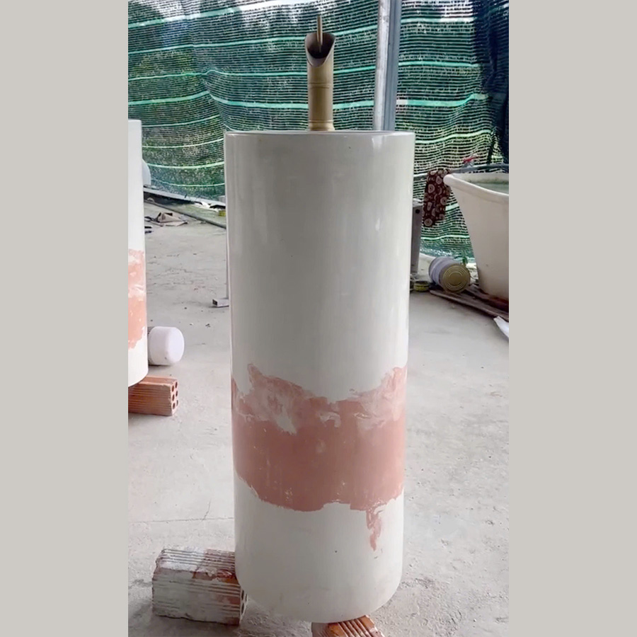 lavabo tru da terrazzo trang loang do lb206 127